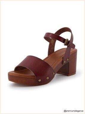 Faux Wood Sandal with Memory Foam Insole & LiteSole